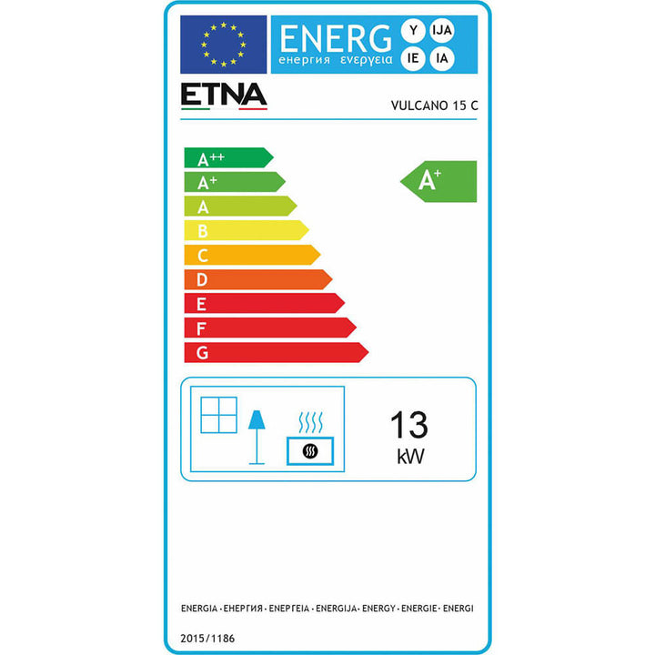 Estufa de pellets canalizable Vulcano de 15 kW
